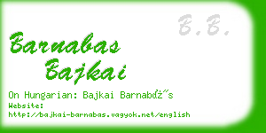 barnabas bajkai business card